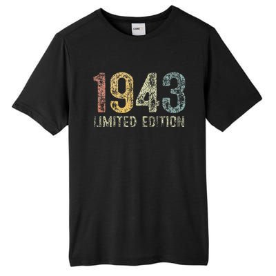 Vintage 1943 Limited Edition 80 Year Old 80th Birthday Gifts Tall Fusion ChromaSoft Performance T-Shirt