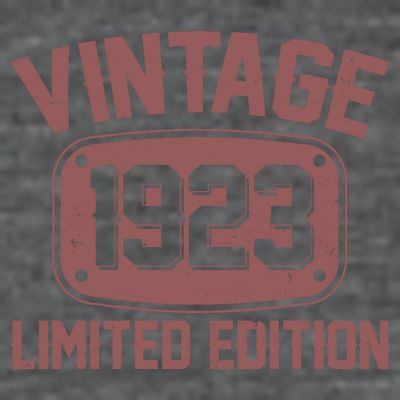 Vintage 1923 Limited Edition 100th Birthday T-Shirt
