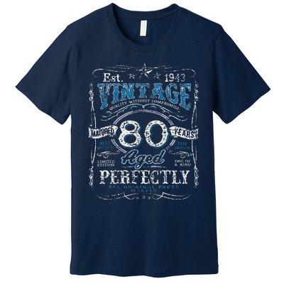 Vintage 1943 Limited Edition 80 Year Old 80th Birthdays Premium T-Shirt