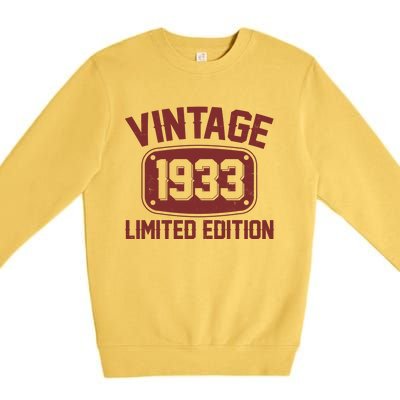 Vintage 1933 Limited Edition 90th Birthday Premium Crewneck Sweatshirt