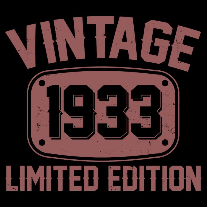 Vintage 1933 Limited Edition 90th Birthday Tie-Dye T-Shirt
