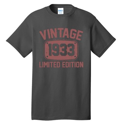 Vintage 1933 Limited Edition 90th Birthday Tall T-Shirt