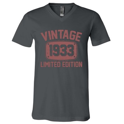 Vintage 1933 Limited Edition 90th Birthday V-Neck T-Shirt