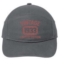 Vintage 1933 Limited Edition 90th Birthday 7-Panel Snapback Hat