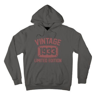 Vintage 1933 Limited Edition 90th Birthday Tall Hoodie