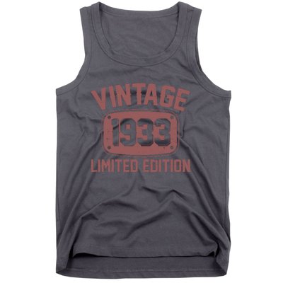 Vintage 1933 Limited Edition 90th Birthday Tank Top