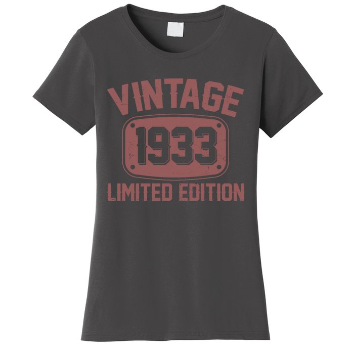 Vintage 1933 Limited Edition 90th Birthday Women's T-Shirt