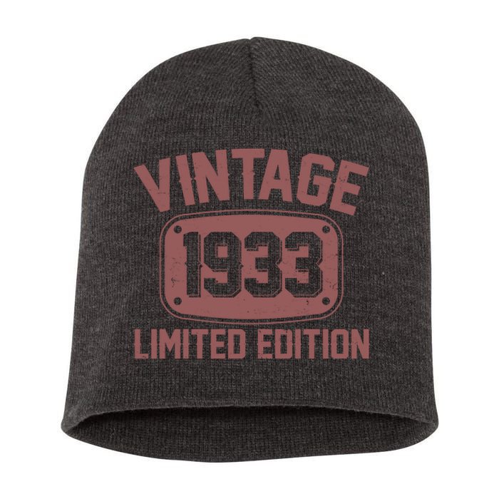 Vintage 1933 Limited Edition 90th Birthday Short Acrylic Beanie