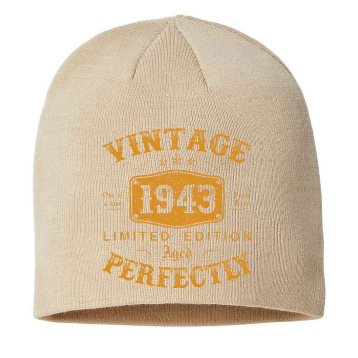 Vintage 1943 Limited Edition 80 Year Old Birthday Gifts Sustainable Beanie