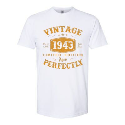 Vintage 1943 Limited Edition 80 Year Old Birthday Gifts Softstyle® CVC T-Shirt