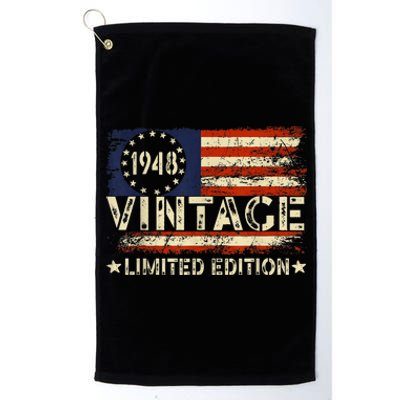 Vintage 1948 Limited Edition 75 Year Old Gifts 75th Birthday Present Platinum Collection Golf Towel