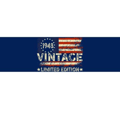 Vintage 1948 Limited Edition 75 Year Old Gifts 75th Birthday Present Bumper Sticker