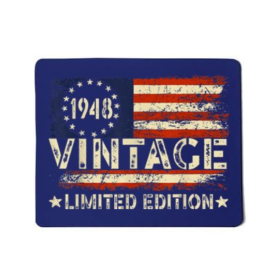 Vintage 1948 Limited Edition 75 Year Old Gifts 75th Birthday Present Mousepad