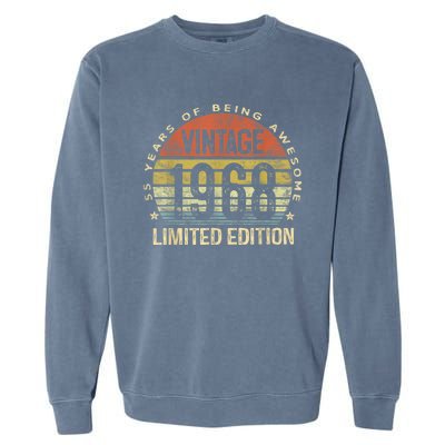 Vintage 1968 Limited Edition 55 Year Old Gifts 55th Birthday Garment-Dyed Sweatshirt