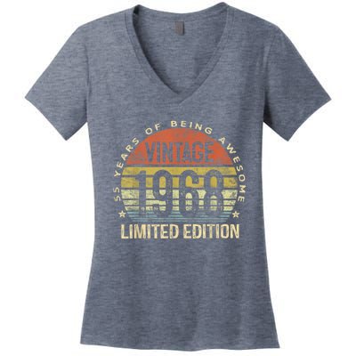 Vintage 1968 Limited Edition 55 Year Old Gifts 55th Birthday Women's V-Neck T-Shirt