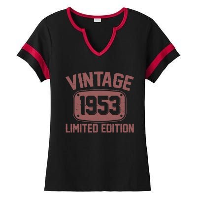 Vintage 1953 Limited Edition 70th Birthday Ladies Halftime Notch Neck Tee