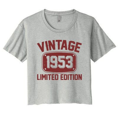 Vintage 1953 Limited Edition 70th Birthday Women's Crop Top Tee