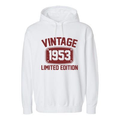 Vintage 1953 Limited Edition 70th Birthday Garment-Dyed Fleece Hoodie