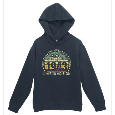 Vintage 1943 Limited Edition 80 Year Old Retro 80th Birthday Urban Pullover Hoodie