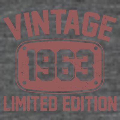 Vintage 1963 Limited Edition 60th Birthday T-Shirt