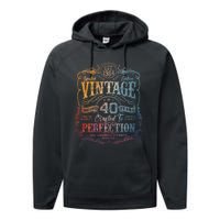 Vintage 1984 Limited Edition 40 Year Old 40th Birthday Performance Fleece Hoodie