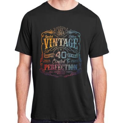 Vintage 1984 Limited Edition 40 Year Old 40th Birthday Adult ChromaSoft Performance T-Shirt