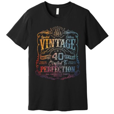 Vintage 1984 Limited Edition 40 Year Old 40th Birthday Premium T-Shirt