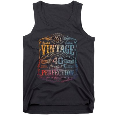 Vintage 1984 Limited Edition 40 Year Old 40th Birthday Tank Top