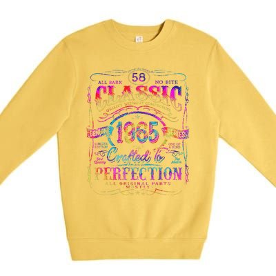 Vintage 1965 Limited Edition 58 Year Old 58th Birthday Love Premium Crewneck Sweatshirt