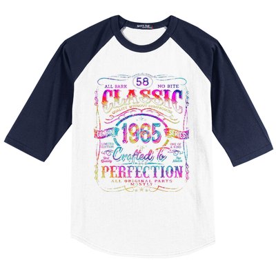 Vintage 1965 Limited Edition 58 Year Old 58th Birthday Love Baseball Sleeve Shirt