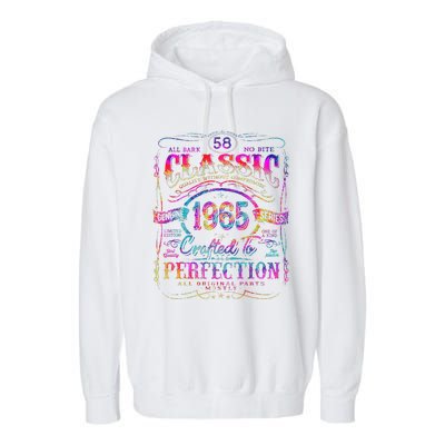 Vintage 1965 Limited Edition 58 Year Old 58th Birthday Love Garment-Dyed Fleece Hoodie