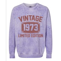 Vintage 1973 Limited Edition 50th Birthday Colorblast Crewneck Sweatshirt