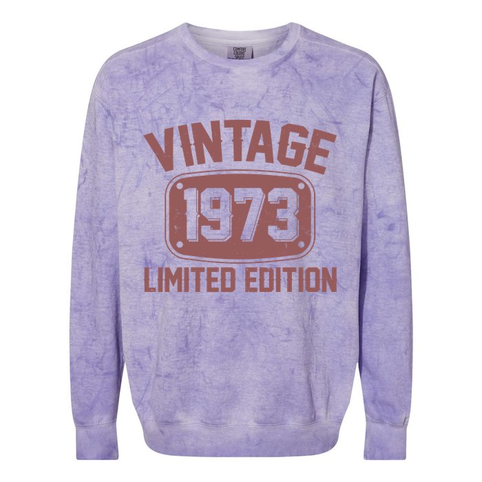 Vintage 1973 Limited Edition 50th Birthday Colorblast Crewneck Sweatshirt