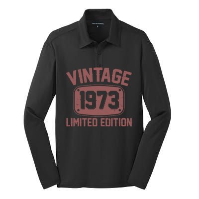 Vintage 1973 Limited Edition 50th Birthday Silk Touch Performance Long Sleeve Polo