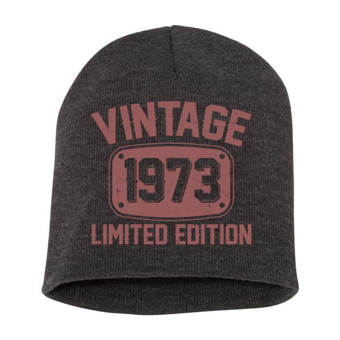 Vintage 1973 Limited Edition 50th Birthday Short Acrylic Beanie