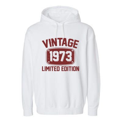 Vintage 1973 Limited Edition 50th Birthday Garment-Dyed Fleece Hoodie