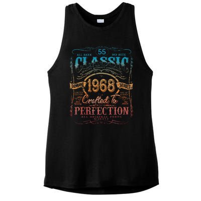 Vintage 1968 Limited Edition 55 Year Old 55th Birthday Cute Ladies PosiCharge Tri-Blend Wicking Tank