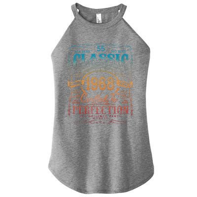 Vintage 1968 Limited Edition 55 Year Old 55th Birthday Cute Women’s Perfect Tri Rocker Tank