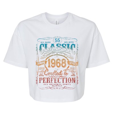 Vintage 1968 Limited Edition 55 Year Old 55th Birthday Cute Bella+Canvas Jersey Crop Tee