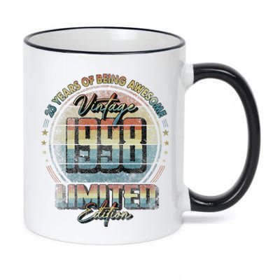 Vintage 1998 Limited Edition 25 Year Old 25th Birthday Cute 11oz Black Color Changing Mug