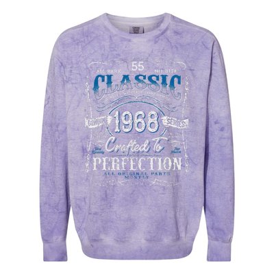 Vintage 1968 Limited Edition 55 Year Old 55th Birthday Love Colorblast Crewneck Sweatshirt