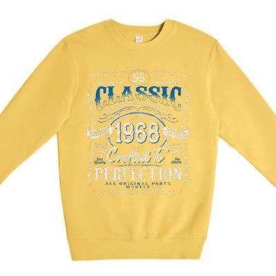 Vintage 1968 Limited Edition 55 Year Old 55th Birthday Love Premium Crewneck Sweatshirt