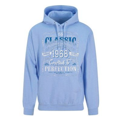 Vintage 1968 Limited Edition 55 Year Old 55th Birthday Love Unisex Surf Hoodie