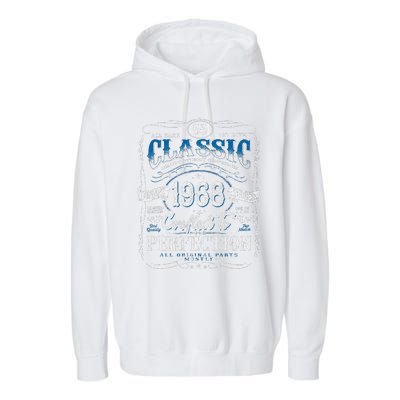 Vintage 1968 Limited Edition 55 Year Old 55th Birthday Love Garment-Dyed Fleece Hoodie