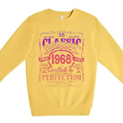 Vintage 1968 Limited Edition 55 Year Old 55th Birthday Premium Crewneck Sweatshirt