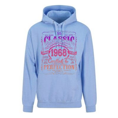 Vintage 1968 Limited Edition 55 Year Old 55th Birthday Unisex Surf Hoodie