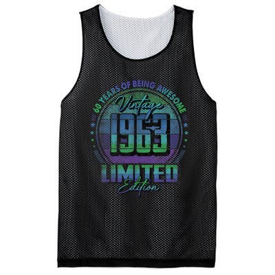 Vintage 1963 Limited Edition Shirt 60 year old 60th Birthday Mesh Reversible Basketball Jersey Tank