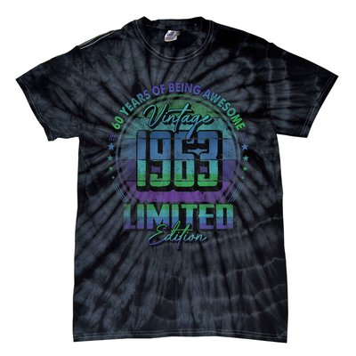 Vintage 1963 Limited Edition Shirt 60 year old 60th Birthday Tie-Dye T-Shirt