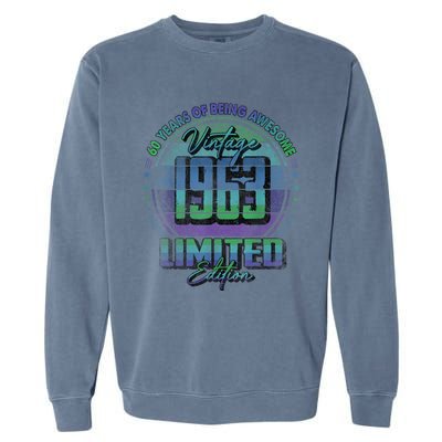 Vintage 1963 Limited Edition Shirt 60 year old 60th Birthday Garment-Dyed Sweatshirt