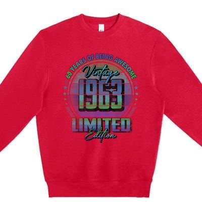 Vintage 1963 Limited Edition Shirt 60 year old 60th Birthday Premium Crewneck Sweatshirt